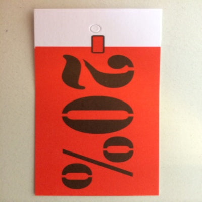 Klika - Étiquette à suspendre 35x70 mm -20% coupée 250 pcs