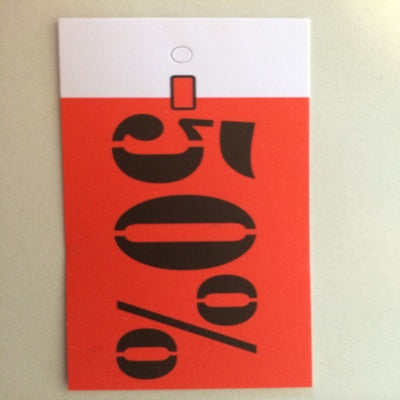 Klika - Hängeetikett 35x70 mm -50% Schnitt 250 Stk