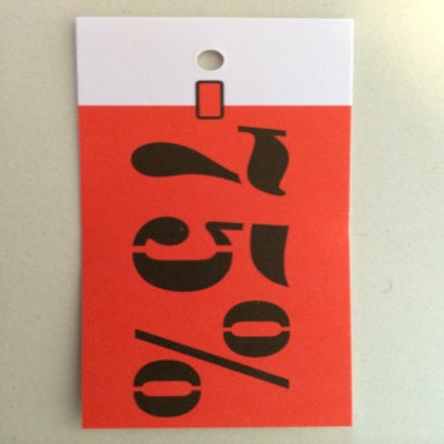 Klika -  Hangetiket 35x70 mm -75% gesneden 250st