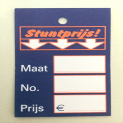 Klika -  Hangetiket 40x60 mm STUNTPRIJS 250 stuks