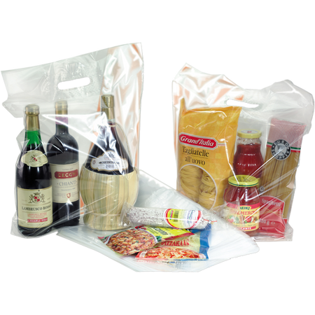 Klika -  Tas | LDPE | dKT | 37x44cm | bodemvouw 8cm | draagtas | transparant | 500 stuks