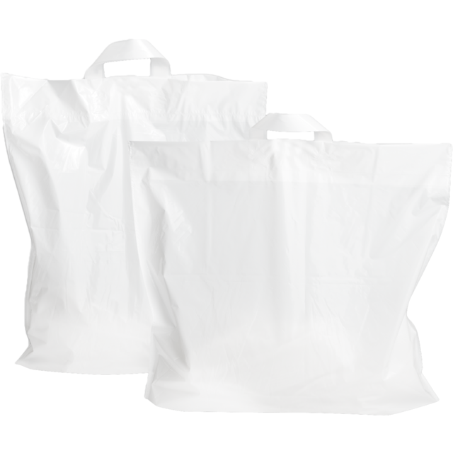Klika -  Tas | LDPE | 55x 5x50cm | lusdraagtas | wit | 250 stuks