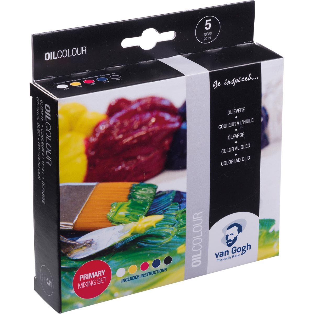 Van Gogh - peinture à l'huile, kit de mélange primaire de 5 x 20 ml
