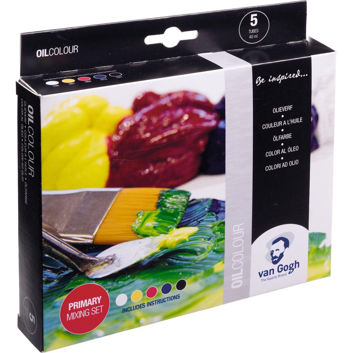 Van Gogh - peinture à l'huile, kit de mélange primaire de 5 x 40 ml