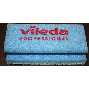 Vileda - Spons Glitzi Quattro, blauw, pak van 10 stuks