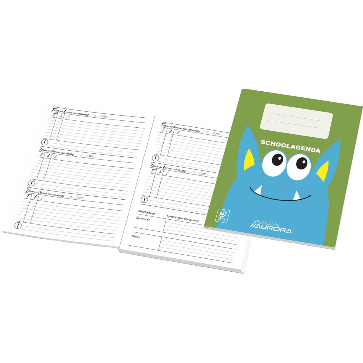 Aurora -  schoolagenda Nederlandstalig eeuwigdurend