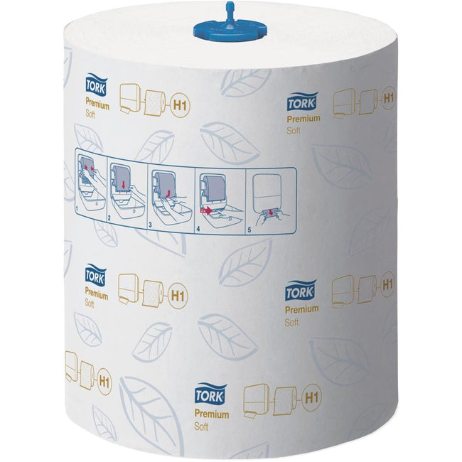 Tork - Rouleau de serviettes douces Matic®, 2 couches, système H1, blanc