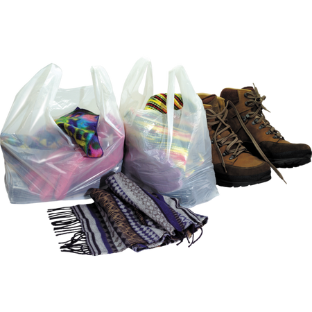 Klika -  Tas | HDPE | geblokt | 30x 10x60cm | hemddraagtas | wit | 500 stuks