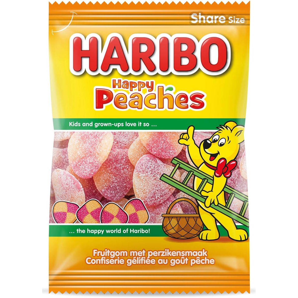 Haribo - snoep perziken, zak van 185 g