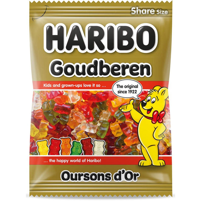 Haribo - bonbons oursons dorés, sachet de 185 g
