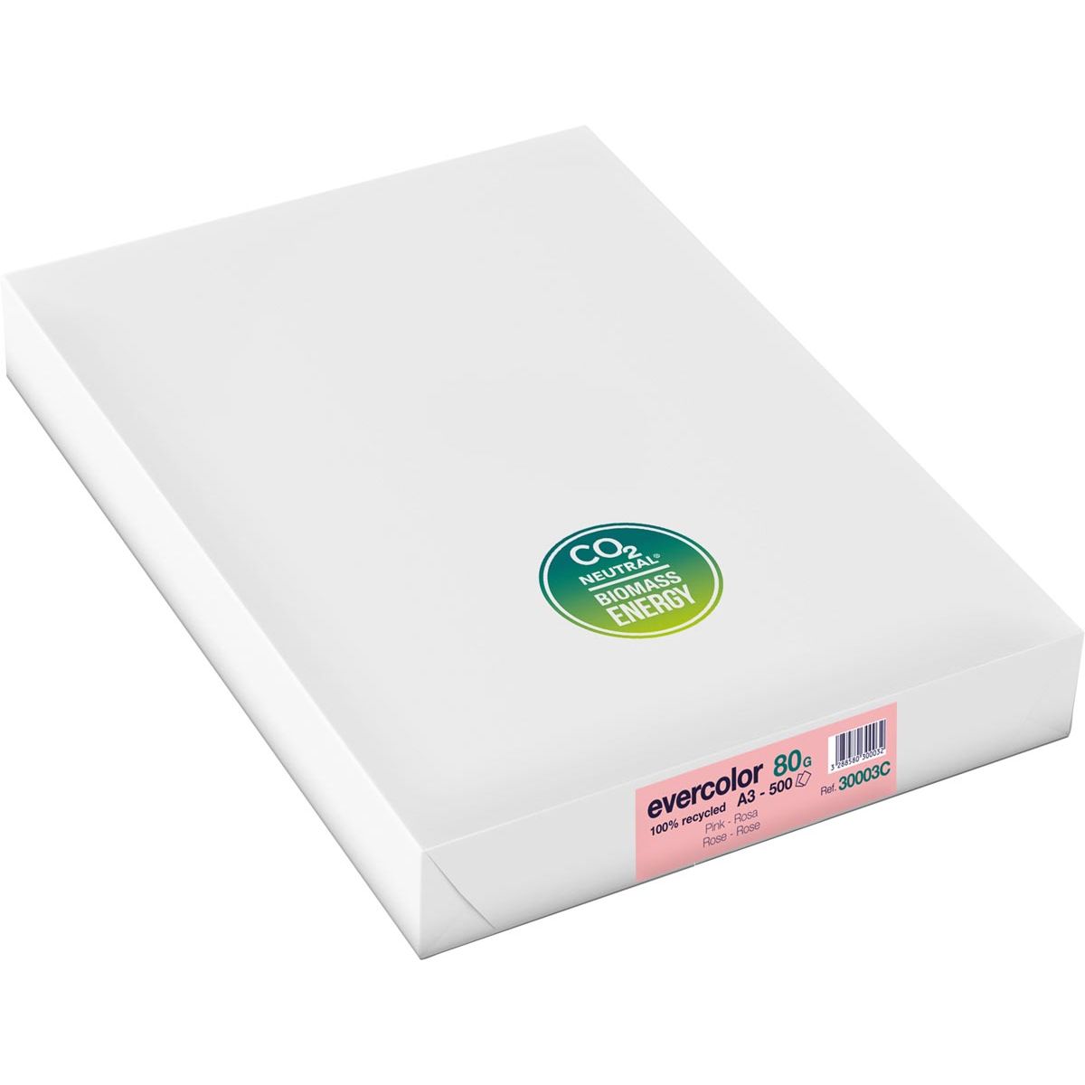 Clairefontaine -  Evercolor gekleurd gerecycleerd papier, A3, 80 g, 500 vel, roze