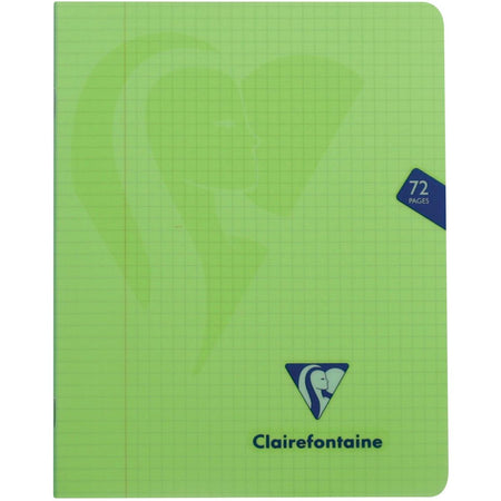 Clairefontaine -  schrift mimesys voor ft A5, 72 bladzijden, kaft in PP, geruit 5 mm, geassorteerde kleuren