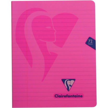 Clairefontaine - cahier mimesys pour ft A5, 72 pages, couverture PP, ligné, couleurs assorties