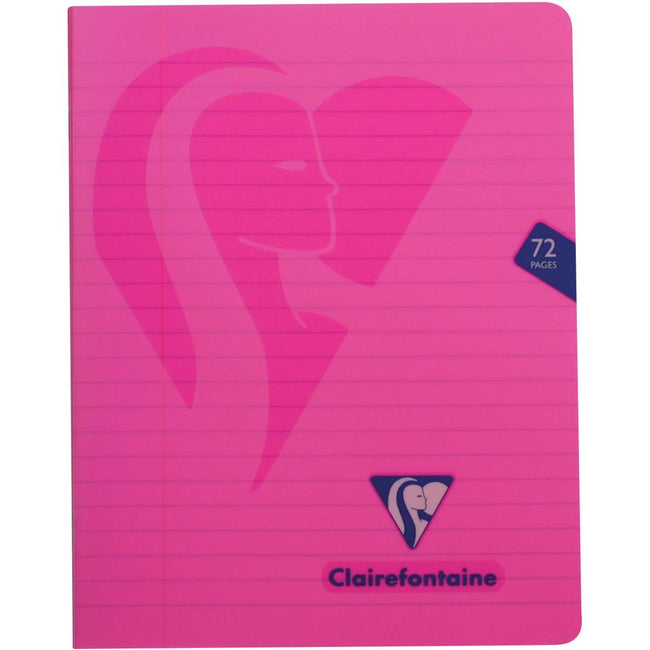Clairefontaine - cahier mimesys pour ft A5, 72 pages, couverture PP, ligné, couleurs assorties
