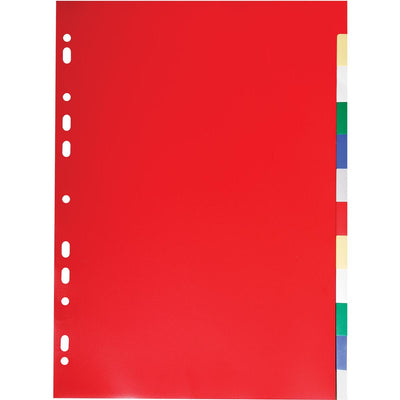 Exacompta -  tabbladen voor ft A4, uit PP 12/100e, 12 tabs, geassorteerde kleuren
