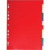 Exacompta - onglets pour ft A4, en PP 12/100e, 12 onglets, couleurs assorties
