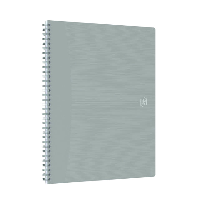 Oxford -  Spiraalblok oxf origin a4+ lijn 140pag 80gr grijs | 5 stuks