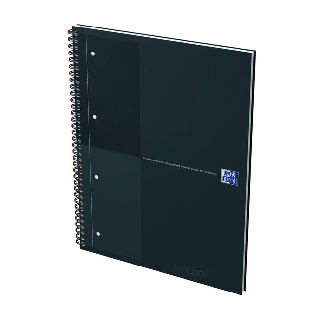 Oxford -  Spiraalblk oxf international notebk a4+ lijn zwart | 5 stuks