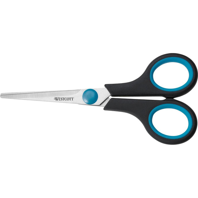 Westcott - Ciseaux Softgrip 14 cm, yeux symétriques, bleu / noir