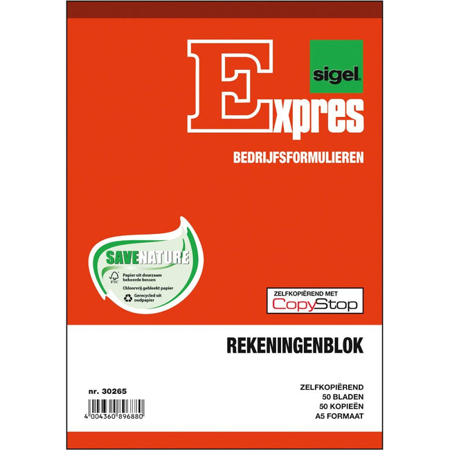 Sigel - Kontoblöcke, ft A5, Niederländisch, Duplikat (50 x 2 Blatt)