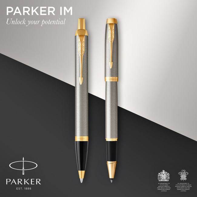 Parker -  Balpen en rollerpen  im gt m geborsteld mtl