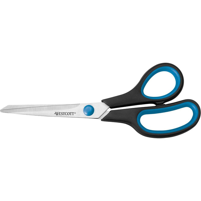 Westcott - Schaar Softgrip 20,4 cm, asymmetrische ogen, blauw/zwart