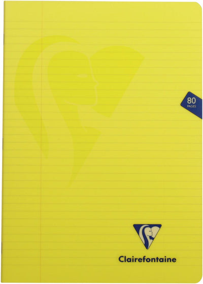Clairefontaine - Carnet Mimesys pour pi A4, 80 pages, couverture PP, ligné, couleurs assorties