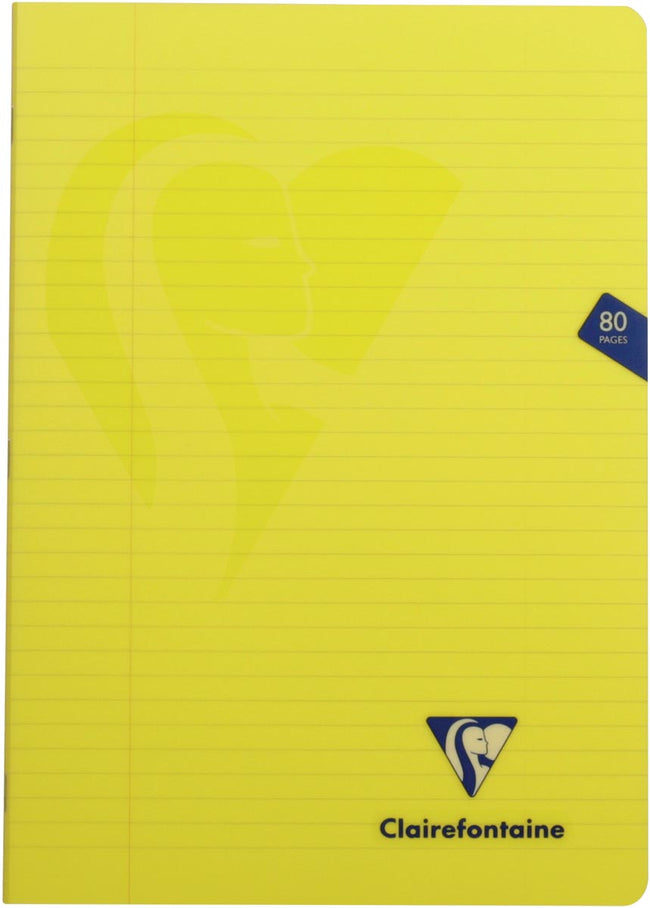 Clairefontaine - Carnet Mimesys pour pi A4, 80 pages, couverture PP, ligné, couleurs assorties