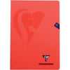 Clairefontaine - cahier mimesys pour A4, 80 pages, couverture PP, carreaux 4 x 8, couleurs assorties