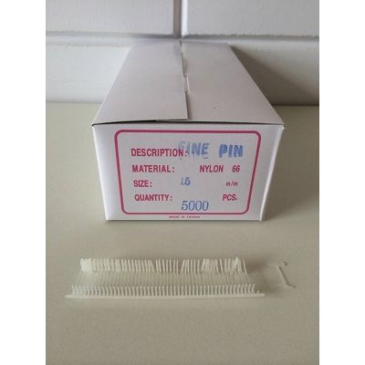 Klika - Épingles textiles en nylon 15 mm fines 5 000 pièces 14 pièces