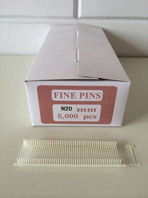 Klika - Épingles textiles en nylon 20 mm fines 5 000 pièces 14 pièces