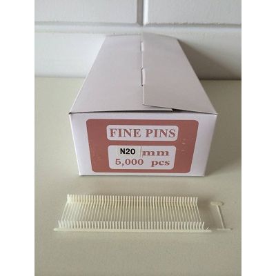 Klika - Épingles textiles en nylon 20 mm fines 5 000 pièces 14 pièces