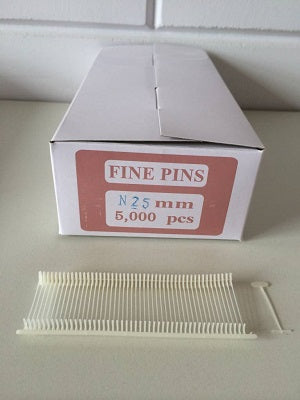 Klika - Épingles textiles en nylon 25 mm fines 5 000 pièces 13 pièces