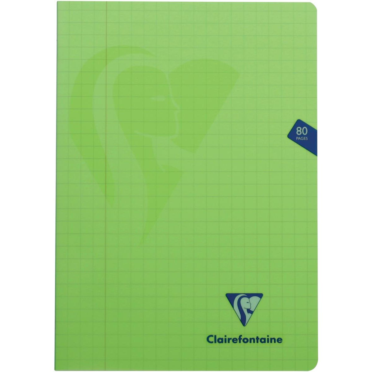 Clairefontaine – Mimesys-Notizbuch für ft A4, 80 Seiten, Einband aus PP, kariert 10 mm, verschiedene Farben