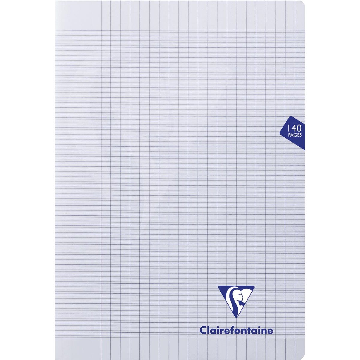 Clairefontaine -  schrift mimesys voor ft A4+, 140 bladzijden, kaft in PP, seyès, geassorteerde kleuren