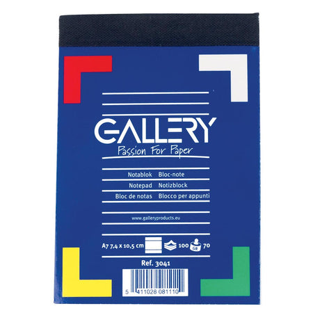 Gallery -   notitieblok, ft A7, gelijnd, blok van 100 vel