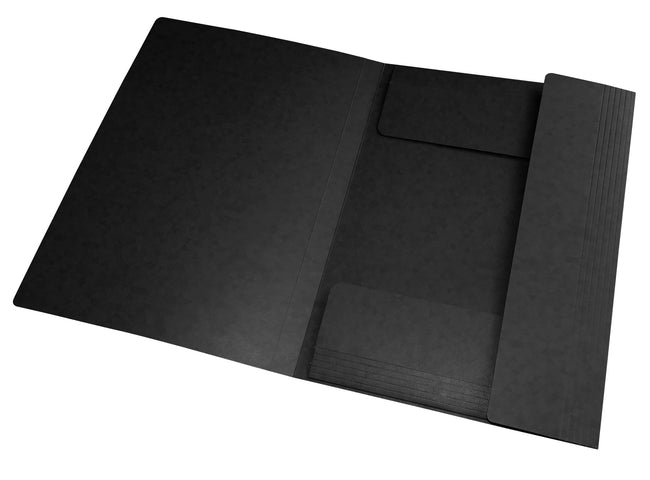 Oxford -  Elastomap  top file a3 3 kleppen 390gr zwart