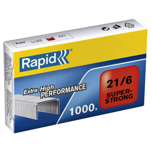 Rapid -  Nieten 21/6 gegalv super strong 1000st | 5 stuks