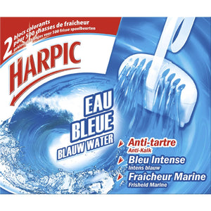 Harpic -   toiletblok, blauw water, 38 g, pak van 2