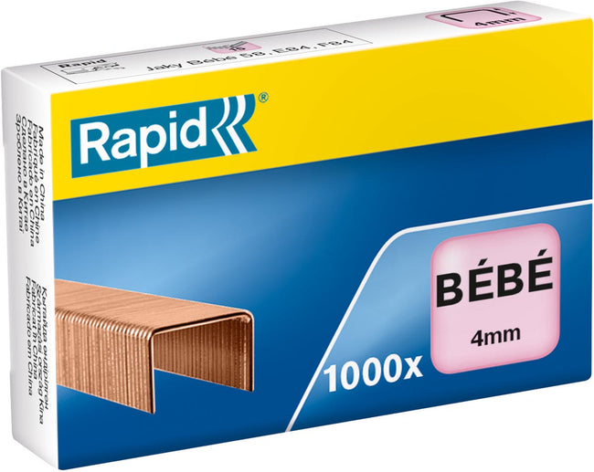 Rapid -  nietjes Bébé, verkoperd, doos van 1000 nietjes