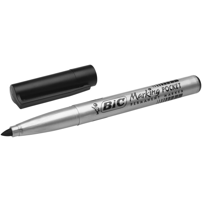 BIC -  Viltstift  1445 ecolutions rond f zwart | 12 stuks