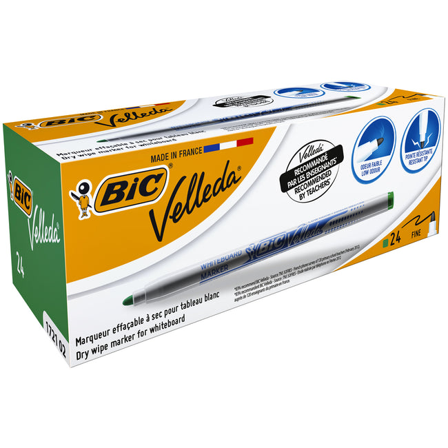 BIC -  Whiteboardmarker  1721 rond f groen | 24 stuks