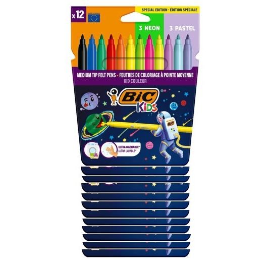 BIC -  Kleurstift kids cosmo clipstrip à 12 etuis