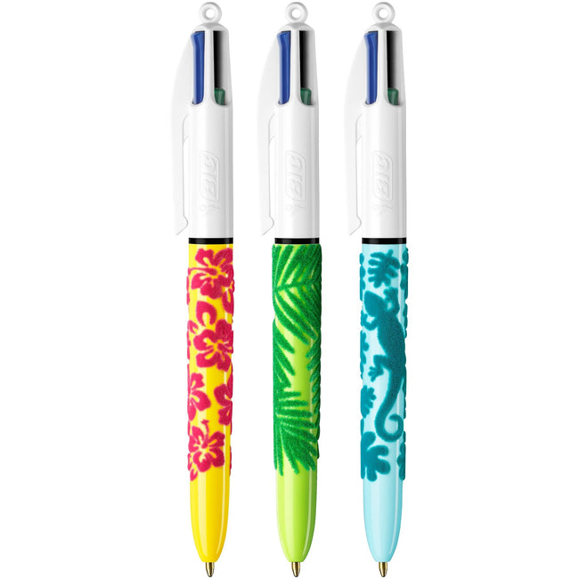 BIC -  Balpen  4kleuren velours m assorti | 30 stuks