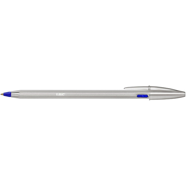 BIC -  Balpen  cristal re-new 1 pen + 2 vull m blauw
