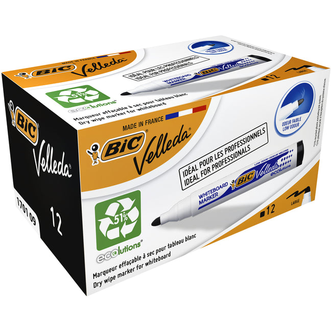 BIC -  Whiteboardmarker  1701 rond l zwart