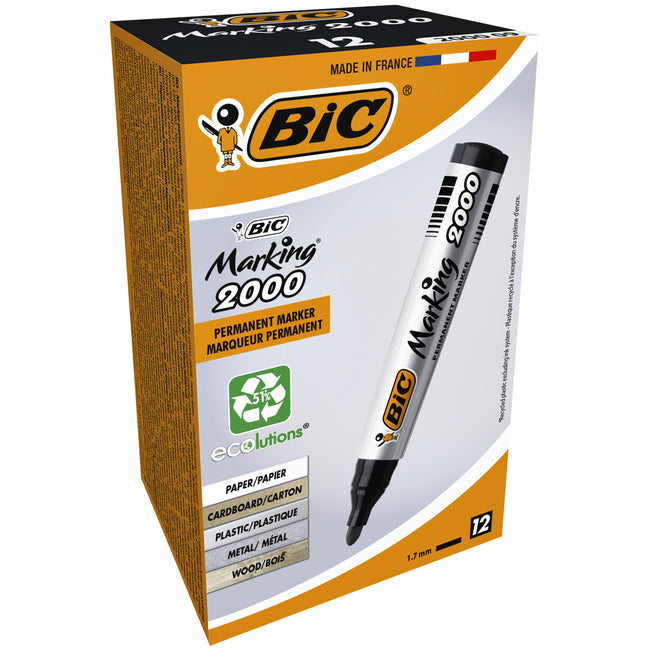 BIC -  Viltstift  2000 ecolutions rond l zwart