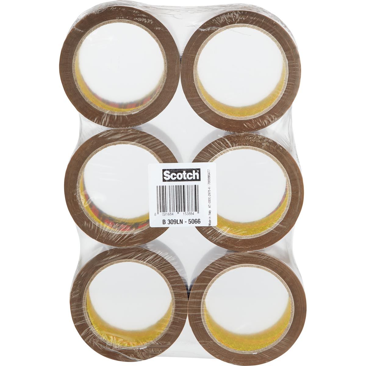 Scotch - emballage silencieux, ft 50 mm x 66 m, marron, paquet de 6 rouleaux