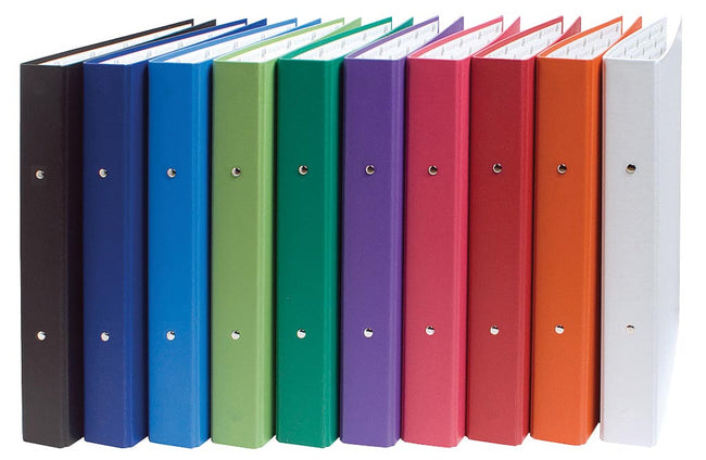 Exacompta -  Ringmap geassorteerde kleuren: wit, oranje, rood, roze, paars, groen, lichtgroen, blauw, donker