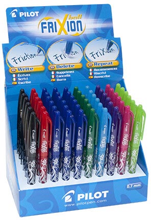 Pilot -  gelroller Frixion Ball, display met 60 stuks
